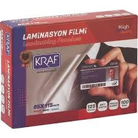 Kraf 2128 Laminasyon Filmi 85Mx115Mm 125Mic 100Lü