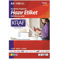 Kraf Kf-2024  Laser Etiket 64X34Mm 100Lü