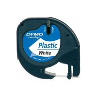 Dymo 721610 Letratag Plastik Etiket 12Mmx4M Beyaz