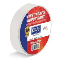 Kraf 5012G Çift Taraflı Köpük Bant 12Mmx5M