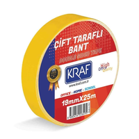 Kraf 2519G Çift Taraflı Bant 19Mmx25M