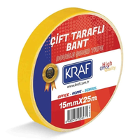 Kraf 2515G Çift Taraflı Bant 15Mmx25M