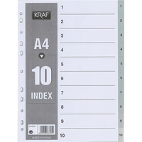 Kraf 1010 Plastik Seperatör A4 1-10 Rakam 