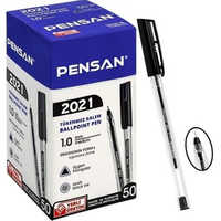 Pensan 2021 Üçgen Tükenmez Kalem 1.0Mm 50Li Siyah