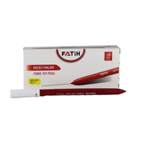 Fatih 34040 Ofis Tipi Keçeli Kalem Kırmızı 10Lu