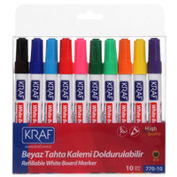 Kraf 770-10 Beyaz Tahta Kal. Doldurulabilir 10Lu