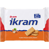 Ülker İkram Fındık Kremalı Bisküvi 84 g 3'Lü Paket