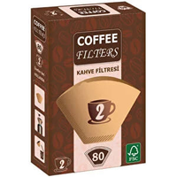 Coffee Filters Filtre Kahve Kağıdı 2 Numara 80'Li